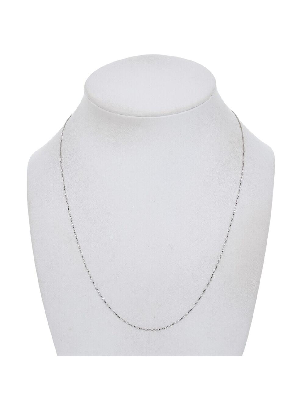 Vintage Italian Sterling Silver 925 Box Chain Necklace 18.5"